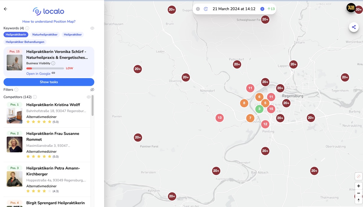 Google Maps ranking before: invisible