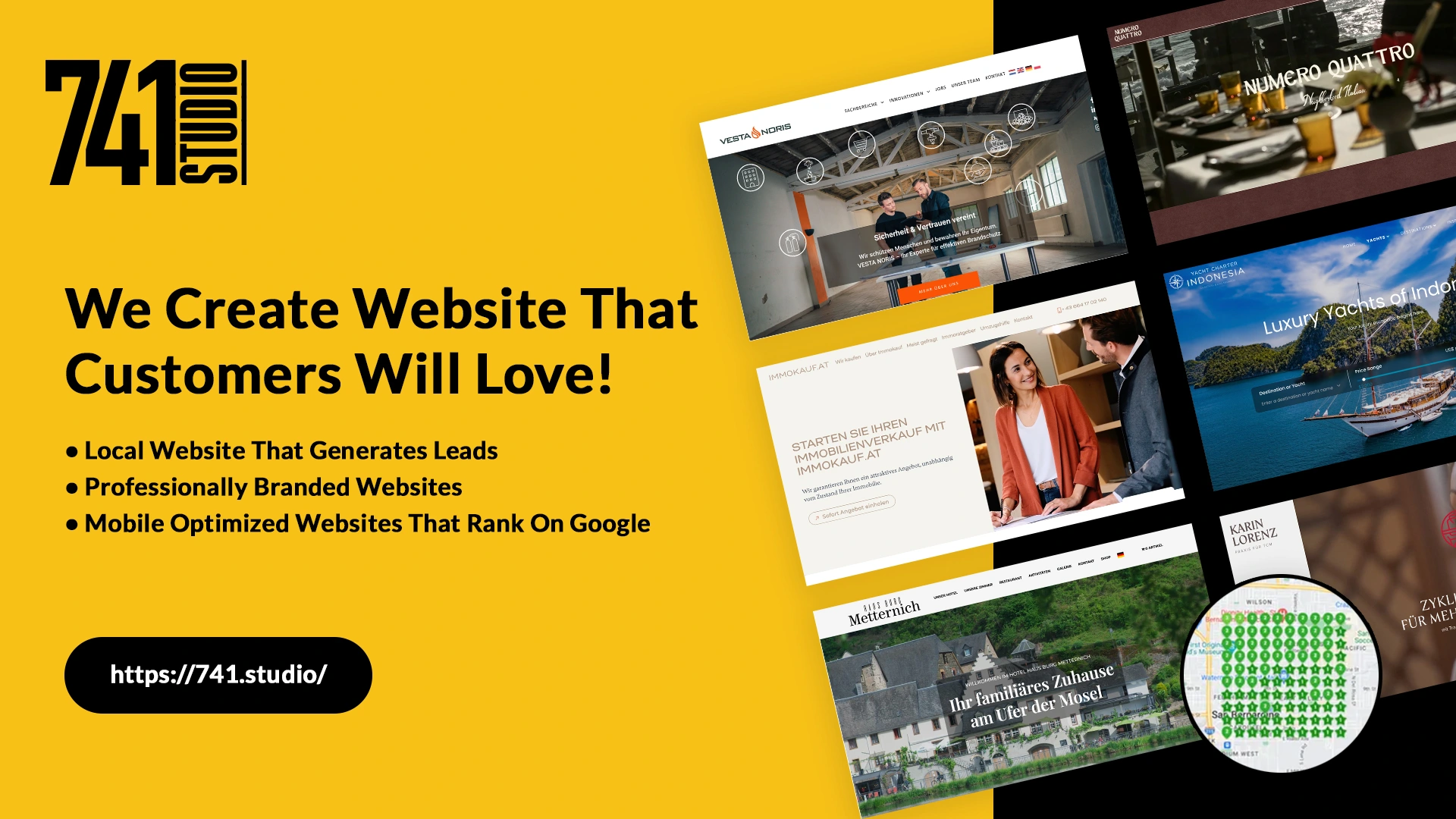 741 Studio Portfolio best websites for your business