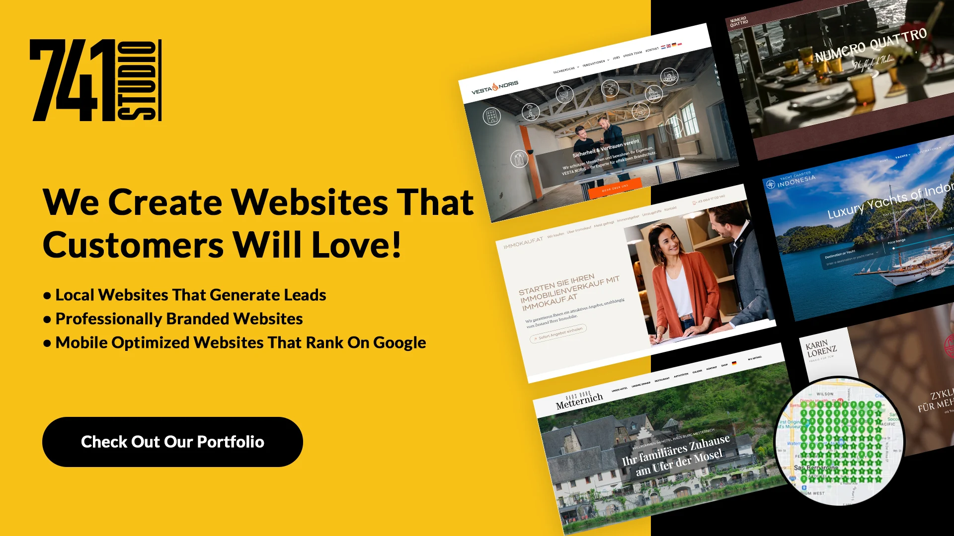 741 Studio Portfolio best websites for your business